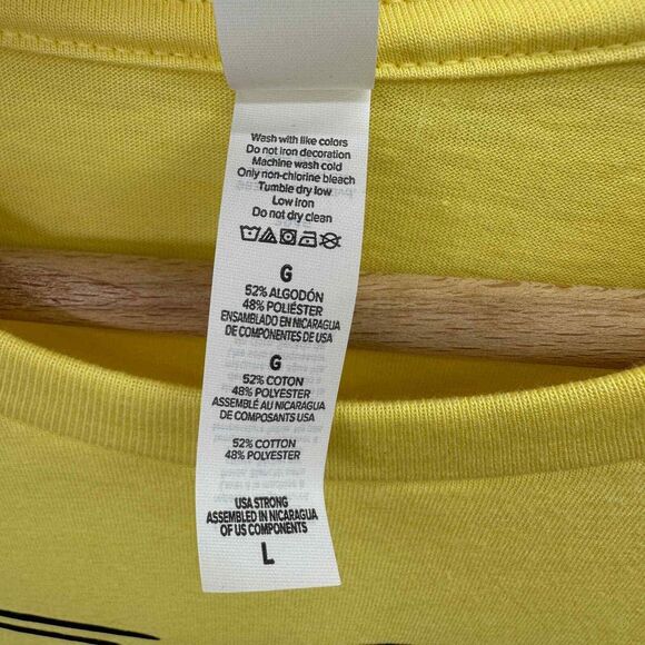 NEW Tents Are For Losers Boujee Camper T-Shirt Yellow Black Short Sleeve LARGE - Picture 5 of 6